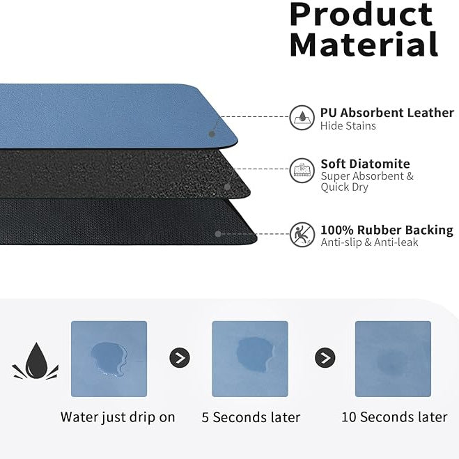 💥 New for 2025 💕 Kitchen Super Absorbent Draining Mat