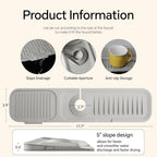 17"X3.9" Gray Kitchen Faucet Splash Guard