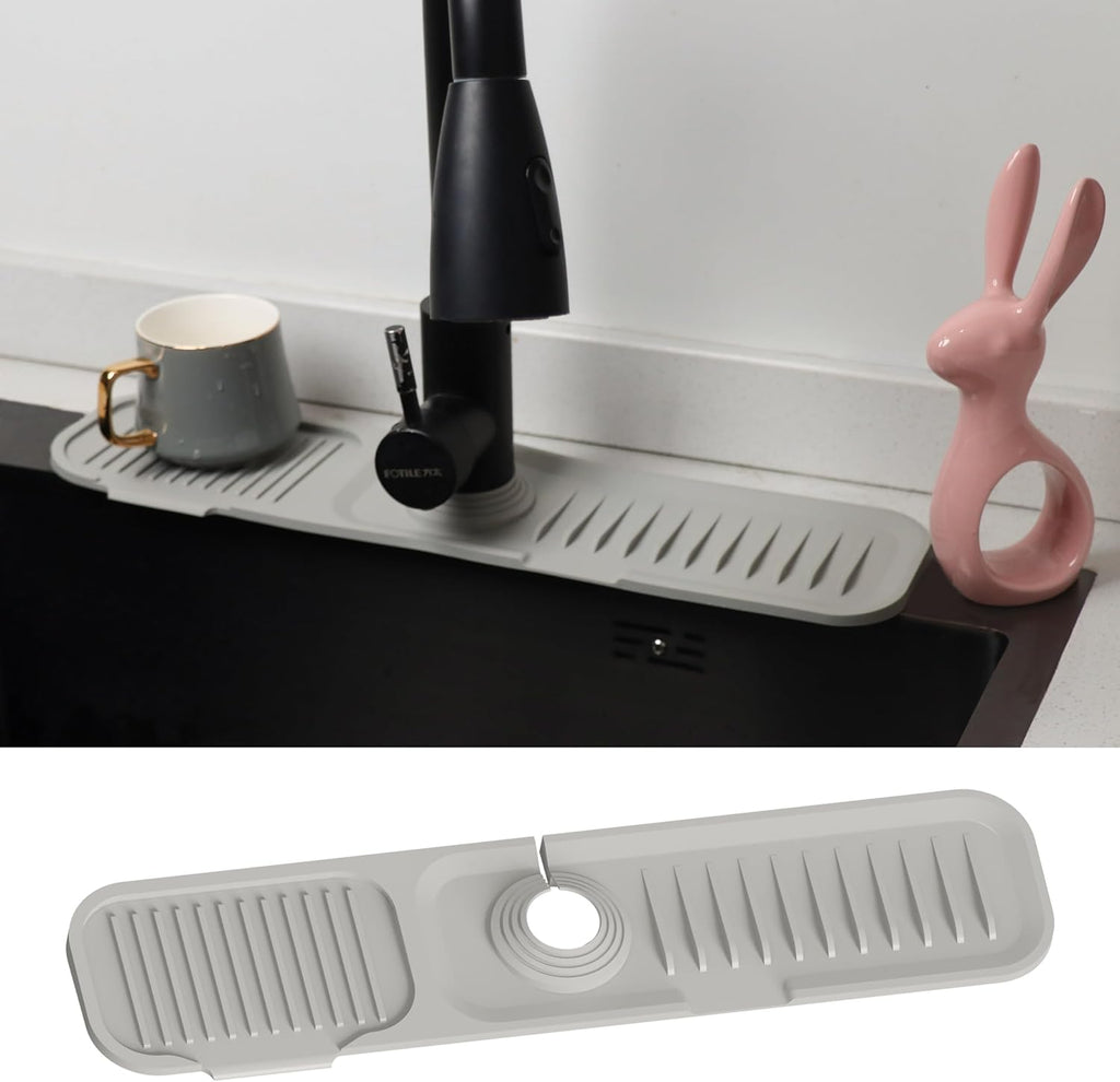 17"X3.9" Gray Kitchen Faucet Splash Guard