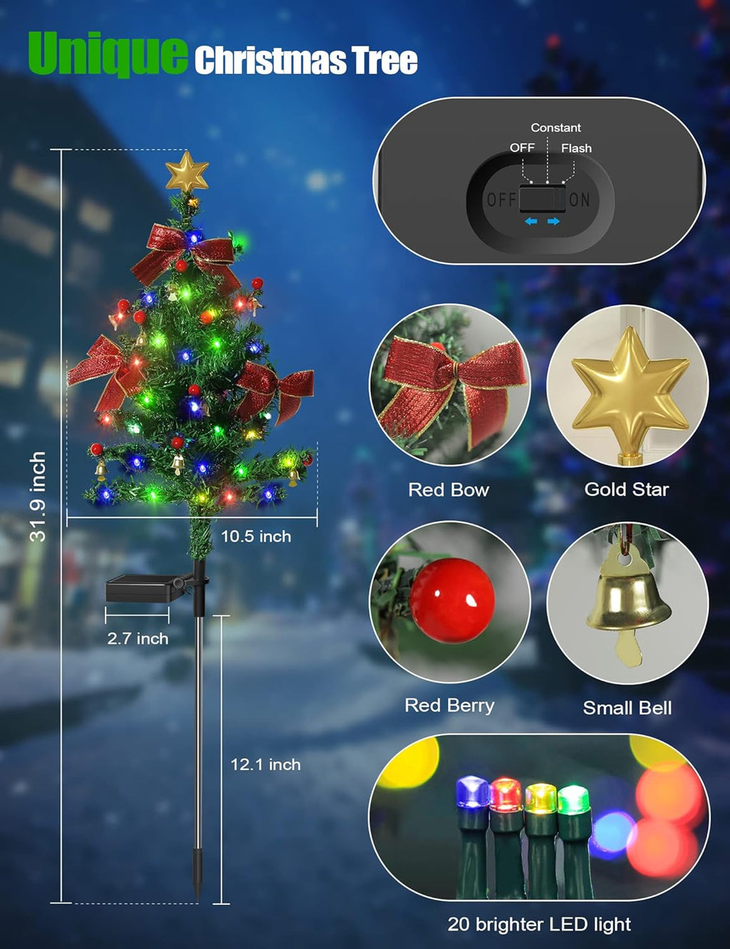 Solar Christmas Trees Lights
