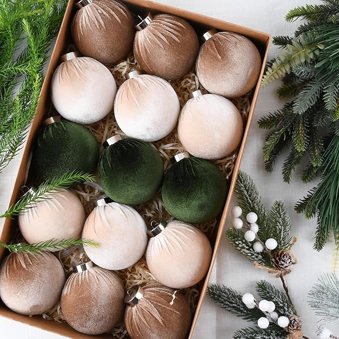 🎁Holiday Special 50% OFF🎄15 decorative velvet balls