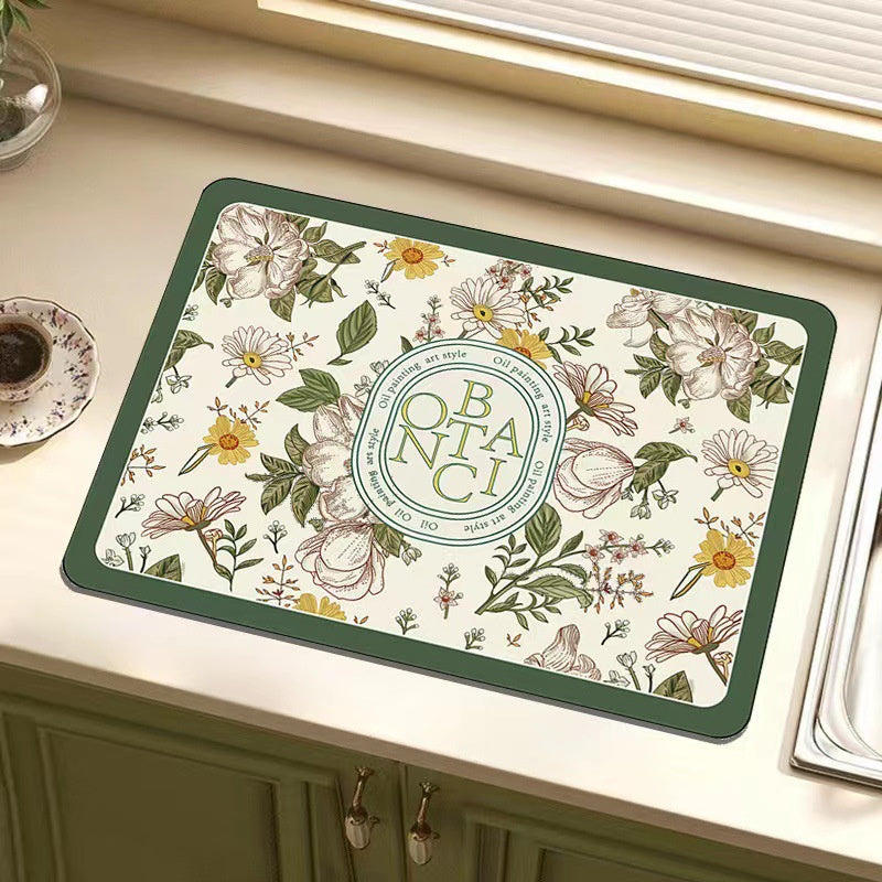 💥 New for 2025 💕 Kitchen Super Absorbent Draining Mat
