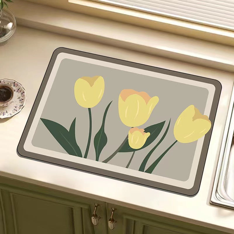 💥 New for 2025 💕 Kitchen Super Absorbent Draining Mat