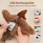 💥 Hot Sale 🐦 Interactive Flapping Bird Cat Toy