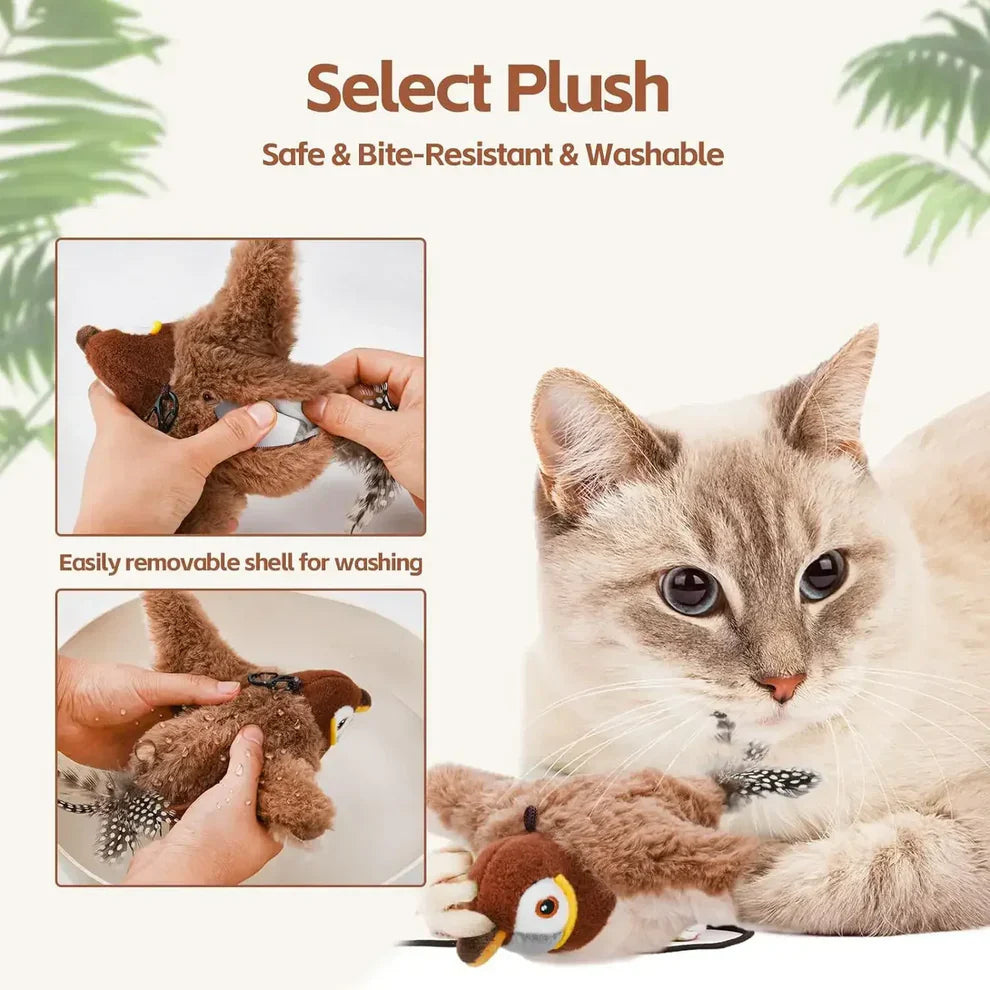 💥 Hot Sale 🐦 Interactive Flapping Bird Cat Toy