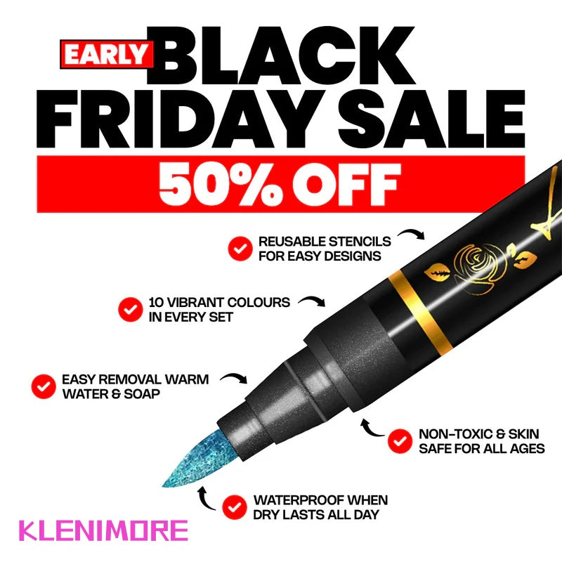 🎁 Holiday Special 🌈 KLENIMORE™ DIY temporary tattoo pen