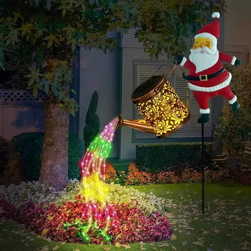 🎅 Holiday Special ✨ Christmas Claus Solar Kettle Lights