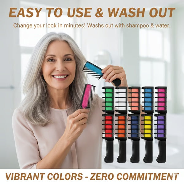 🎁 Holiday Special 🌈 Festive Fun Hair Chalk Combs
